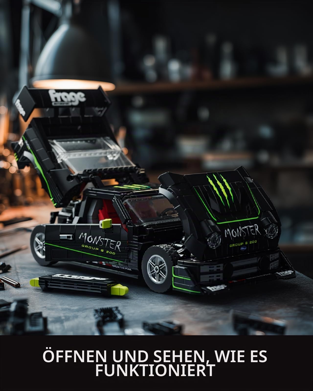 Nifeliz Rennwagen Modellbausatz, NF10365 | Klassisches Rallye-Fahrzeug Set für Erwachsene und Autoliebhaber, Sammlerstück zur Deko für Zuhause oder Büro