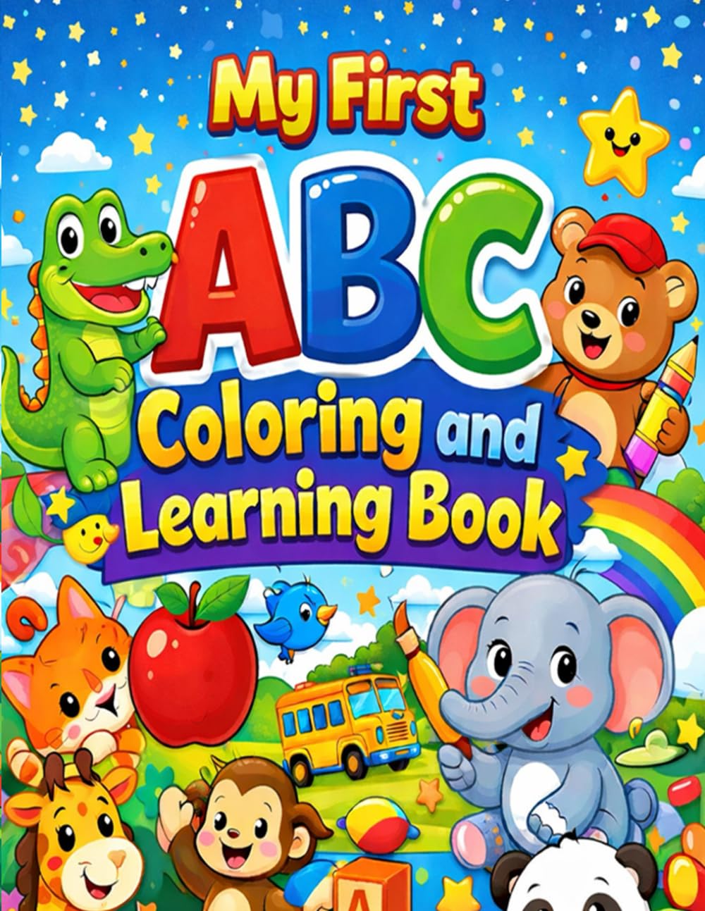 My First ABC Coloring and Learning Book: Fun and Easy Alphabet Coloring Pages for Preschool and Kindergarten Kids
