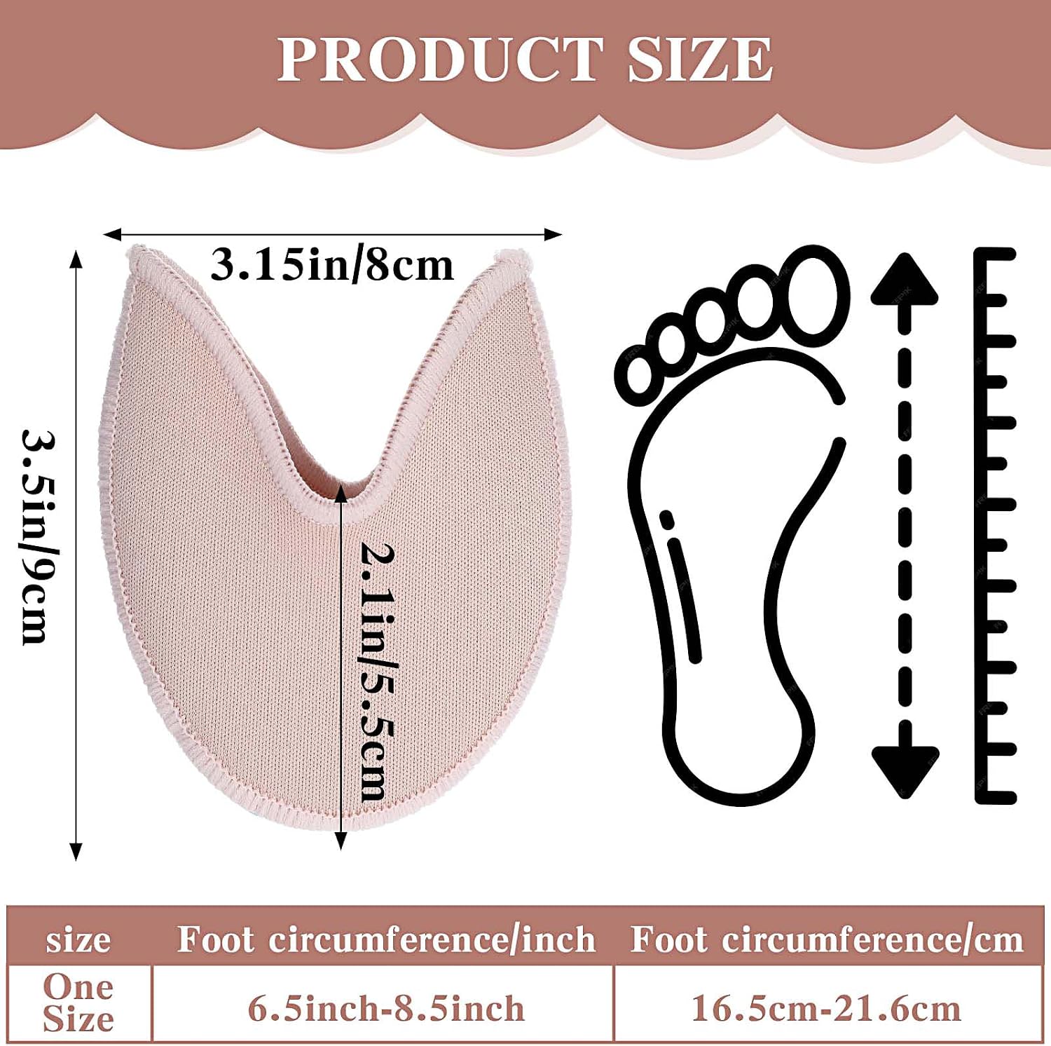 Ymapinc Ballet Toe Pads for Pointe Shoes, Ballet Dance Shoe Toe Protector Accessories Foot Covers for Women Dancers High Heels (SEBS+Knitted Fabric Skin Color) image 2