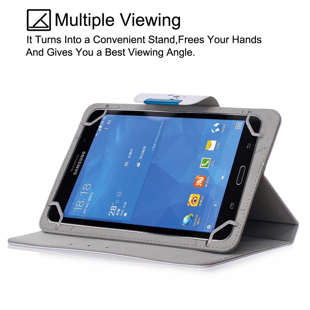 Amazon.com: Universal Case for 9-10.5 inch Tablet, Newshine Stand Folio Case  Protective Cover for 9" 10.1" Touchscreen Tablet, with Multiple Viewing  Angles, Card/Cash Pocket - Purple Twinkle : Electronics