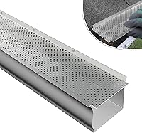 6 Inch Gutter Guards 25 Pack Aluminum Leaf Screens - 100Ft Heavy-Duty Coverage, Fits 5-6 Inch Gutters, Easy DIY Install