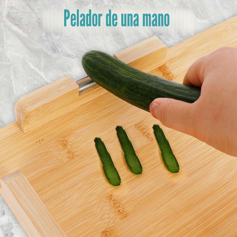 Tabla de cortar adaptativa con una sola mano: tabla de cortar con una sola mano con herramientas de preparación de alimentos para personas con discapacidades