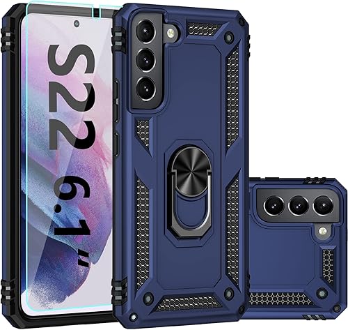 SKTGSLAMY Funda para Samsung Galaxy S22, Galaxy S22, con protector de pantalla, grado militar, 16 pies, funda probada contra caĂdas con soporte SKTGSLAMY Funda para Samsung Galaxy S22, Galaxy S22, con protector de pantalla, grado militar, 16 pies, funda probada contra caĂdas con soporte