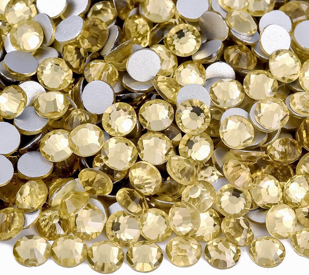 Glue Fix Flatback Rhinestones for Nail Art Jonquil SS50 144pcs