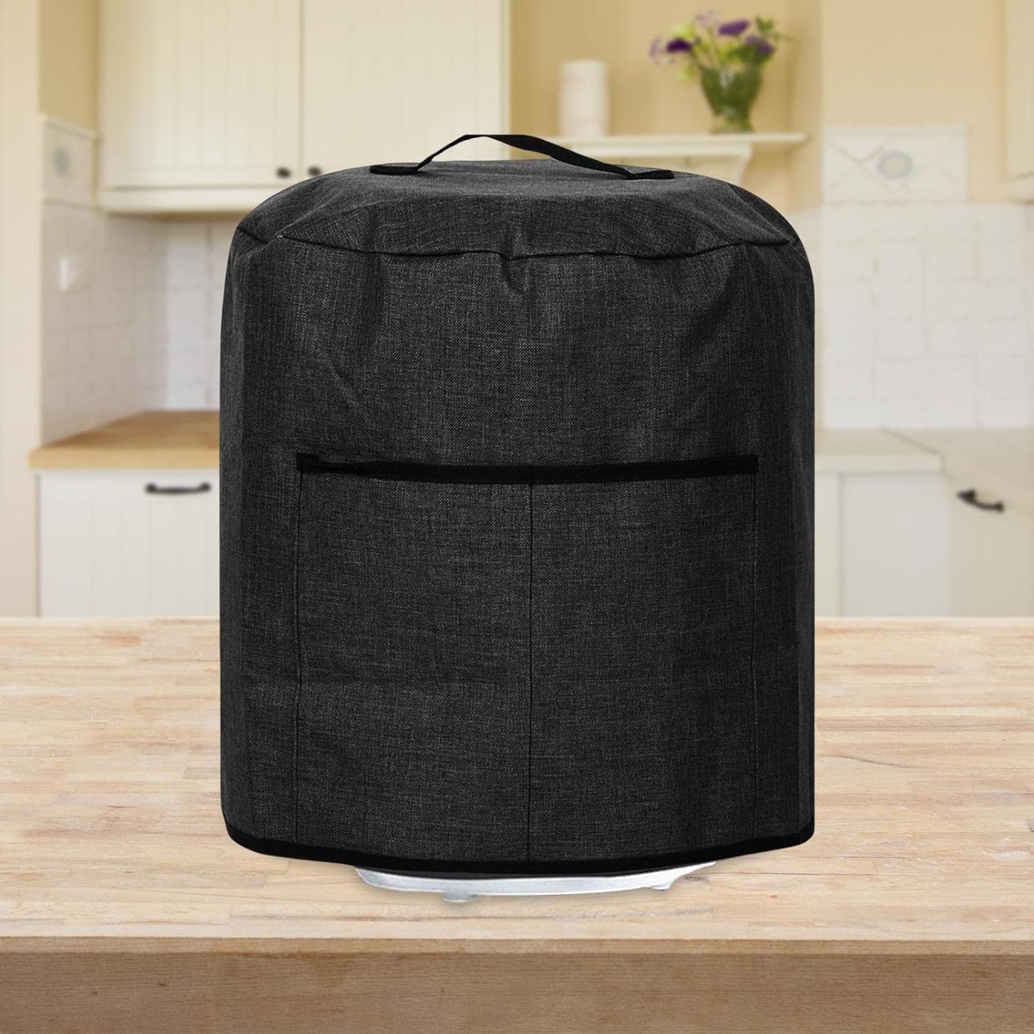 Air Fryer Dust Cover Protective Cover Travel Easy Cleaning Dustproof Multifunction Air Fryer Cover for Cookware Pot Cooking Air Fryer Tool, Black dual layer