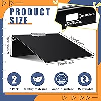 Vista 2 de Pasimy 2 Pcs Slant Writing Board 13 x 13 Inch Heavy Duty Large Sloped Clipboard Writing Board Sloped Surface to Improve Handwriting Legibility Negro