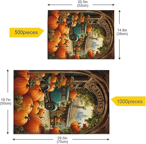 Miniatura 9 de Rompecabezas para adultos 500 piezas Calabaza Camión Granja Acción de Gracias Rompecabezas Niños Juguete Juego Regalo 202a0295