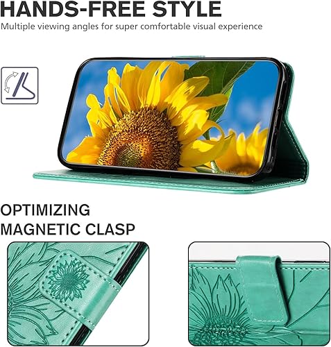 Miniatura 6 de Smartphone Flip Cases Slim Case Compatible with Xiaomi Poco X3Poco X3 ProPoco X3 NFC Wallet Case with Card Holder, Embossed Floral Cover Leather