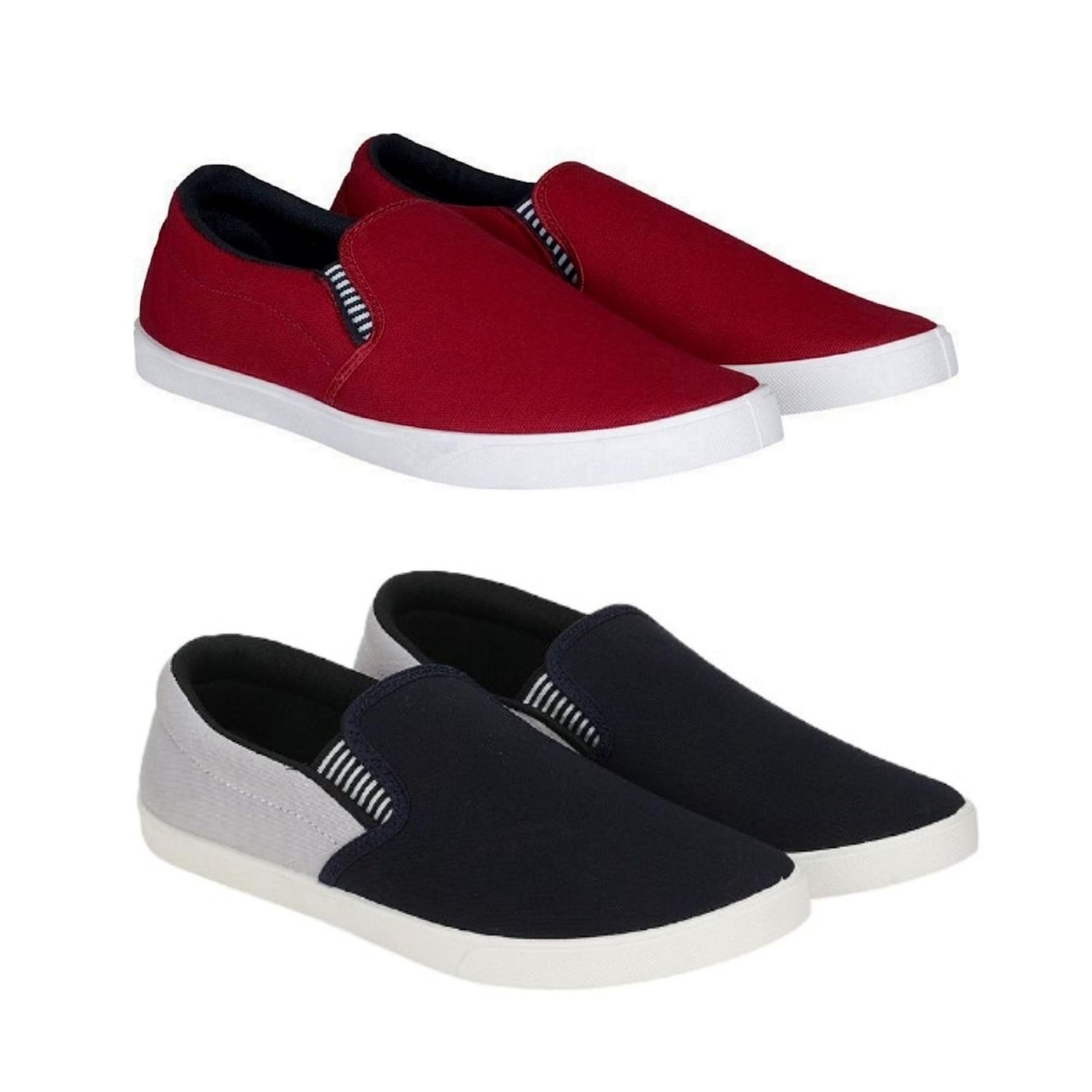 HOTSTYLE Premium Casual Shoes Slip On Sneakers for Men |Combo Pack of 2| Grey Maroon (B0CD4DP9NY) Amazon Price History, Amazon Price Tracker