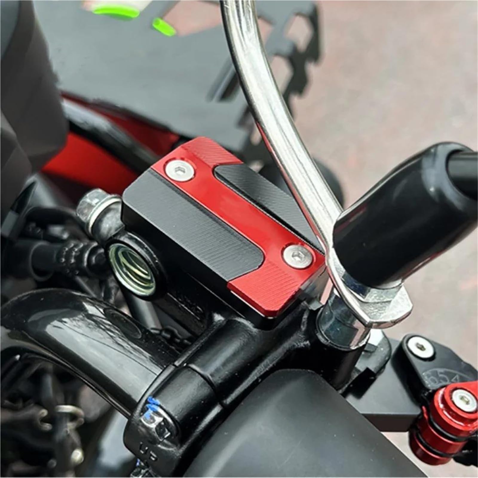 Protettore del serbatoio Moto Di Alluminio CNC Frizione Anteriore Serbatoio Del Liquido Dei Freni Tappo Copertura Per YAMAHA FJR1300 FJR 1300(Black B)