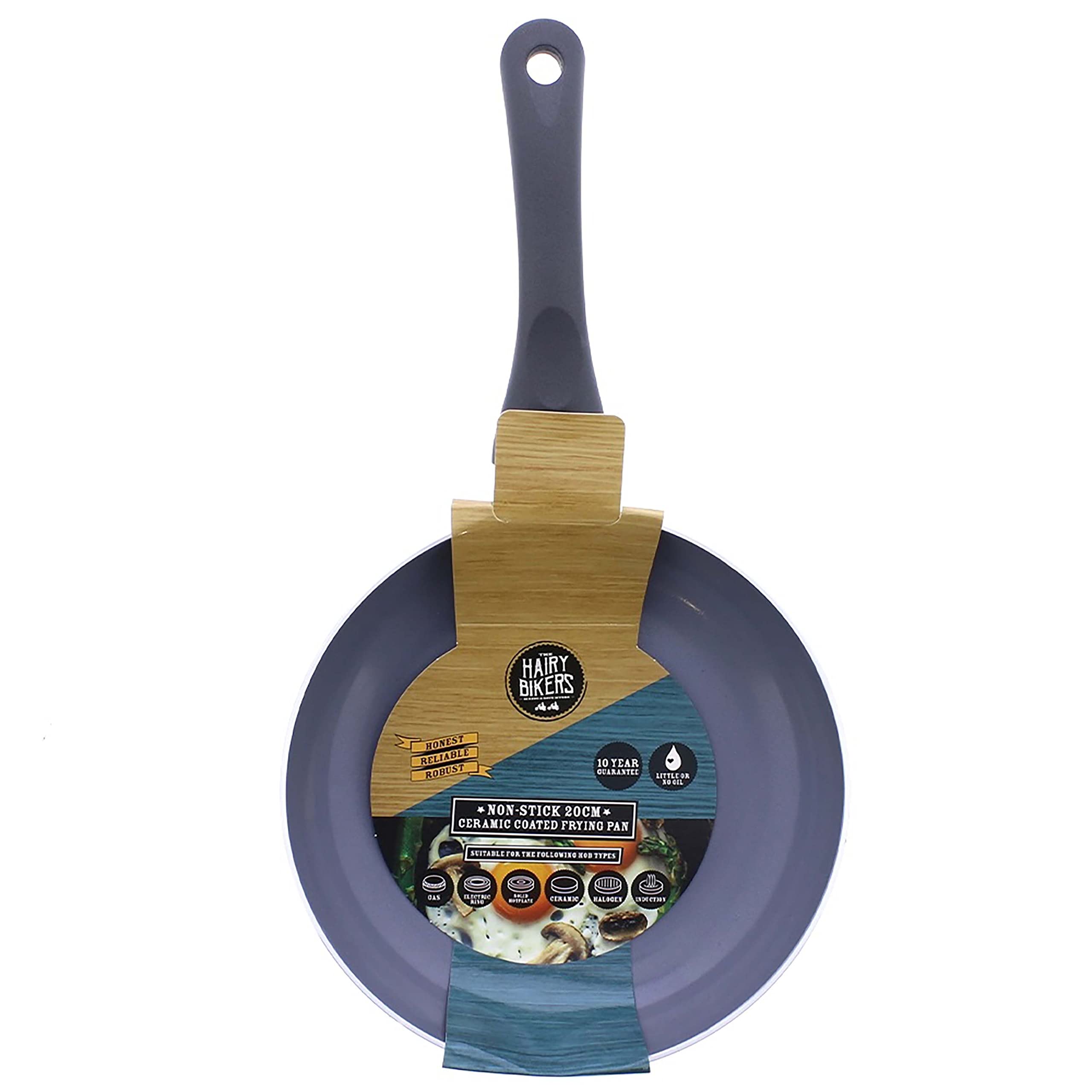 AAMEN Non-Stick Frying Pan 20cm with Ceramic Coated, Small Frying Pan, Fast & Even Heat Conduction, Easy Cleaning, Induction Hob Suitable for All Cookers, Grey-‎20x20x5cm