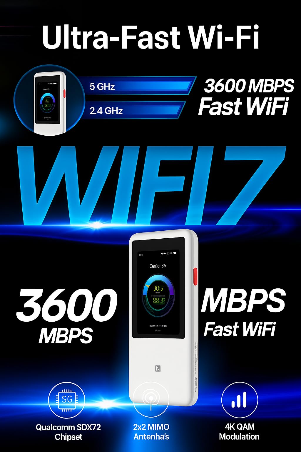 Zte U60 Mobiler Hotspot Router 5g Wifi - Wei? (u60)