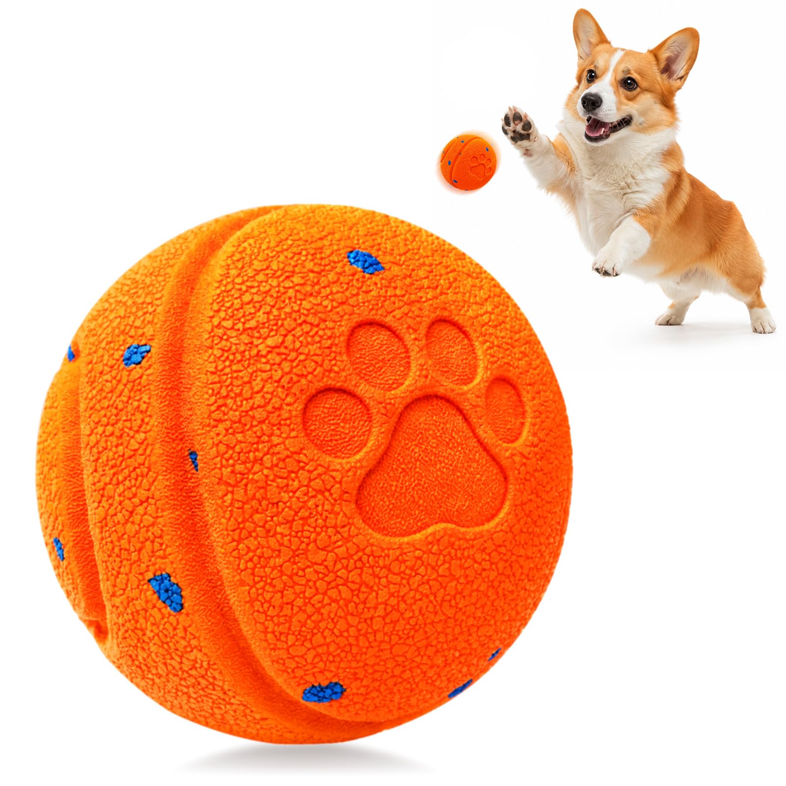 Smart Interactive Dog Toy to Keep Them Busy, Automatic Moving, E-TPU Material, 3 Interactive Modes, IPX7 Waterproof, USB Rechargeable, Active Rolling Ball for Puppy, Medium and Large Dogs