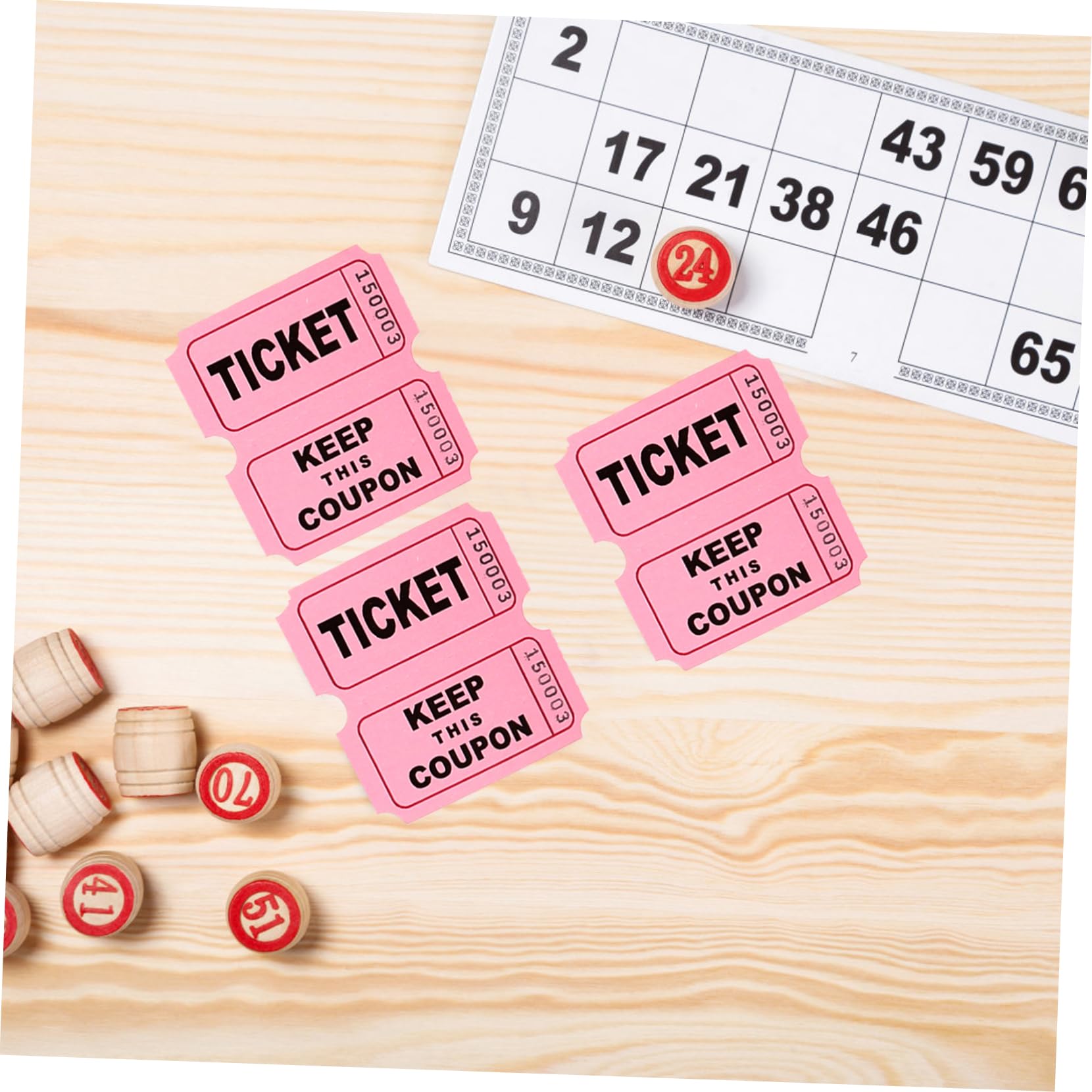 PRETYZOOM 4 Rollos boletos para la rifa de boletos Entradas para eventos Boletos de puerta boletos para la rifa del festival boletos de subasta billetes entradas para la fiesta