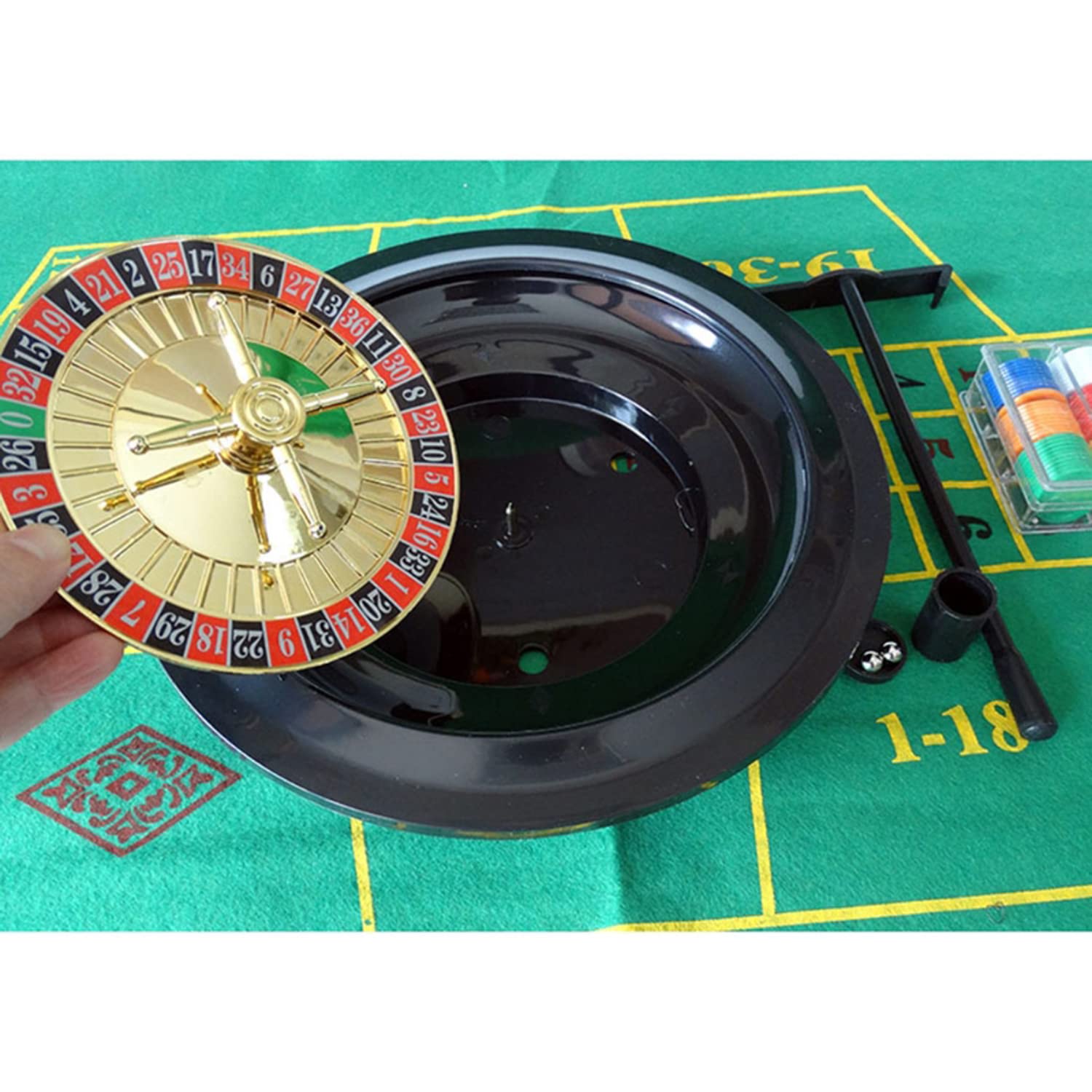 Ruleta De Poker De 25 Cm Con Base Plástica – Ideal Para Juegos De Mesa, Fiestas Y Noches De Póker En Casa
