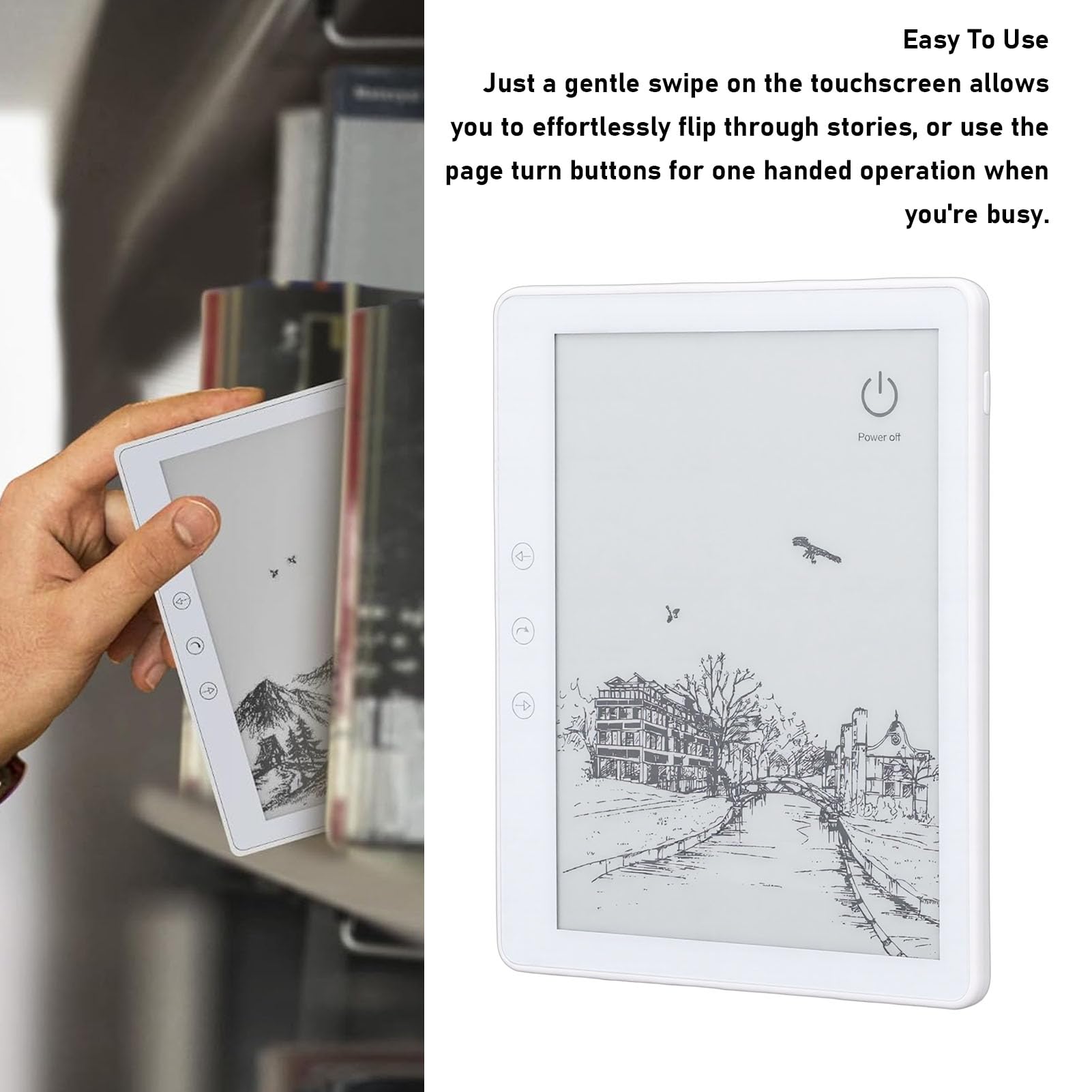 EReader da 5,8 Pollici PocketBook, Touchscreen da 300 PPI di Archiviazione da 32 GB con WiFi Tipo C, per la Lettura E lo Studio della Scrittura
