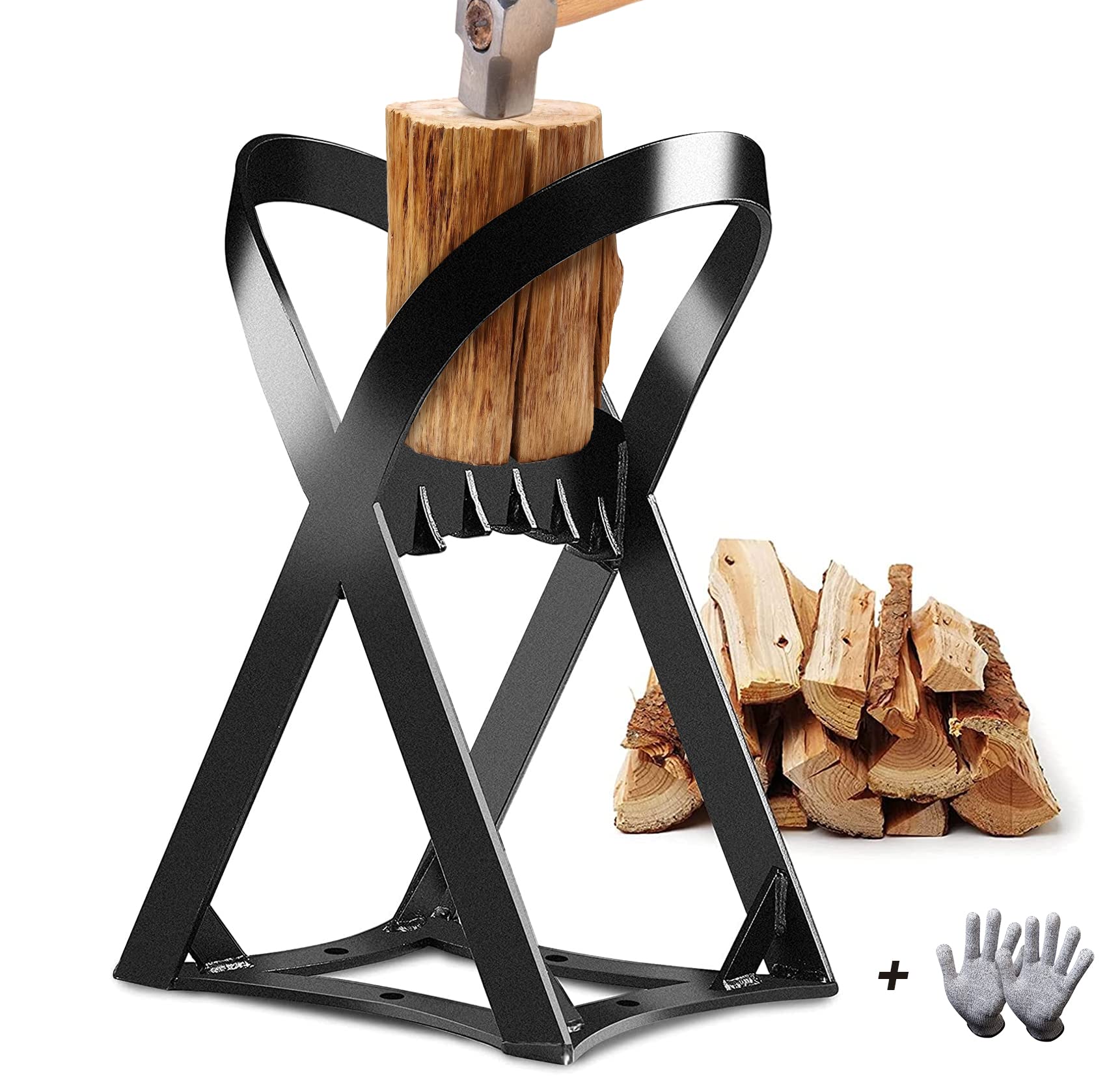 Buy Supplylink Firewood Kindling Splitter 9IN, Manual Wood Splitter Tool, XL Cast IronSteel