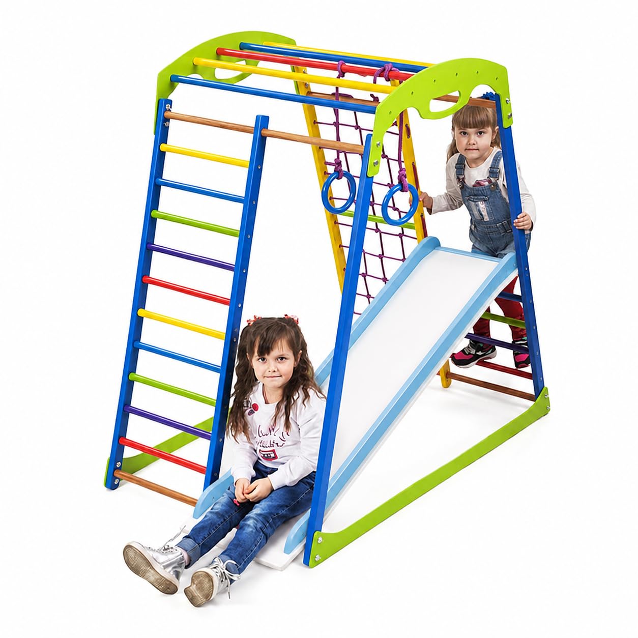 Kinder Aktivitätsspielzeug Sportwood Kletterturm mit Rutsche Spielcenter Spielplatz, EU-Warenlager, Zertifikat!