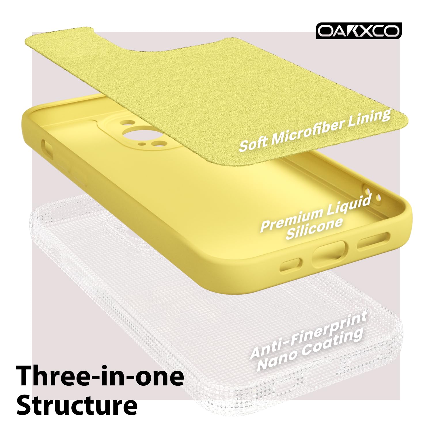 oakxco for iPhone 16 Pro Max Case Liquid Silicone, Soft Rubber Gel Elegant Aesthetic Basic Simple Cover, Cute Thin Slim TPU Matte Solid Color Plain Smooth Case for Women Girl, Light Pink — view 1380