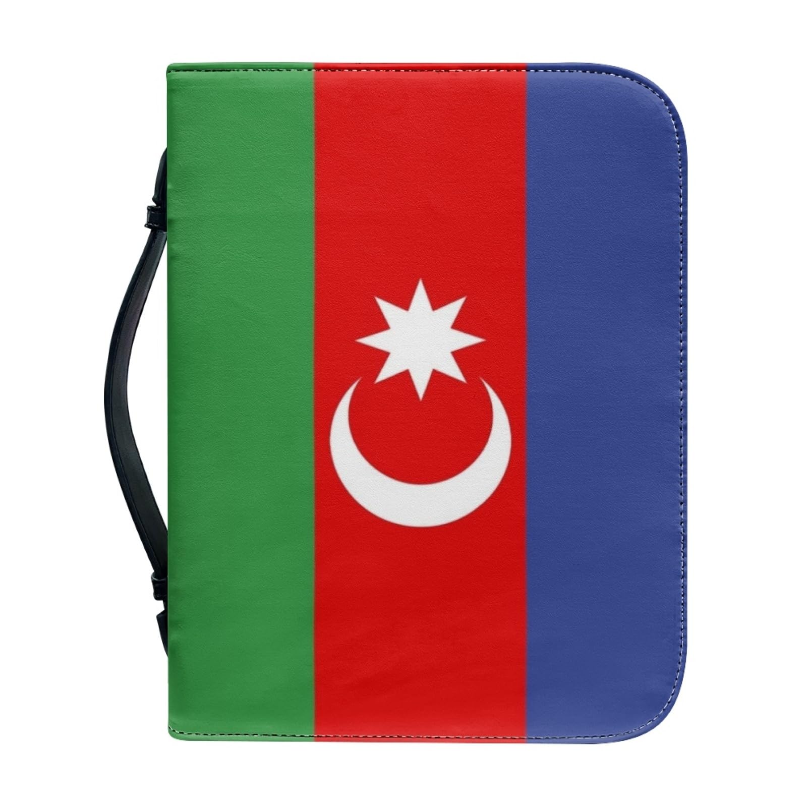 Étui De Protection Pour Bible Orné Du Drapeau National Azerbaïdjanais Avec Poignée Et Fermeture Éclair Cadeau Idéal Pour Une Mère Une Femme Ou Un Homme