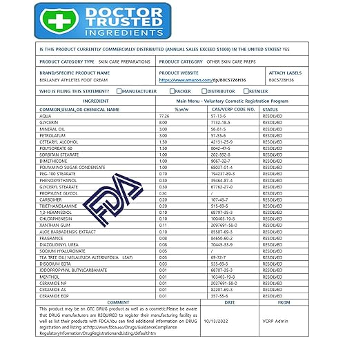 Miniatura 1 de Tratamiento de pies de atleta extra fuerte  Crema de pies de atleta de 8.82 onzas con aceite de árbol de té y aloe vera, hidrata y suaviza para pies