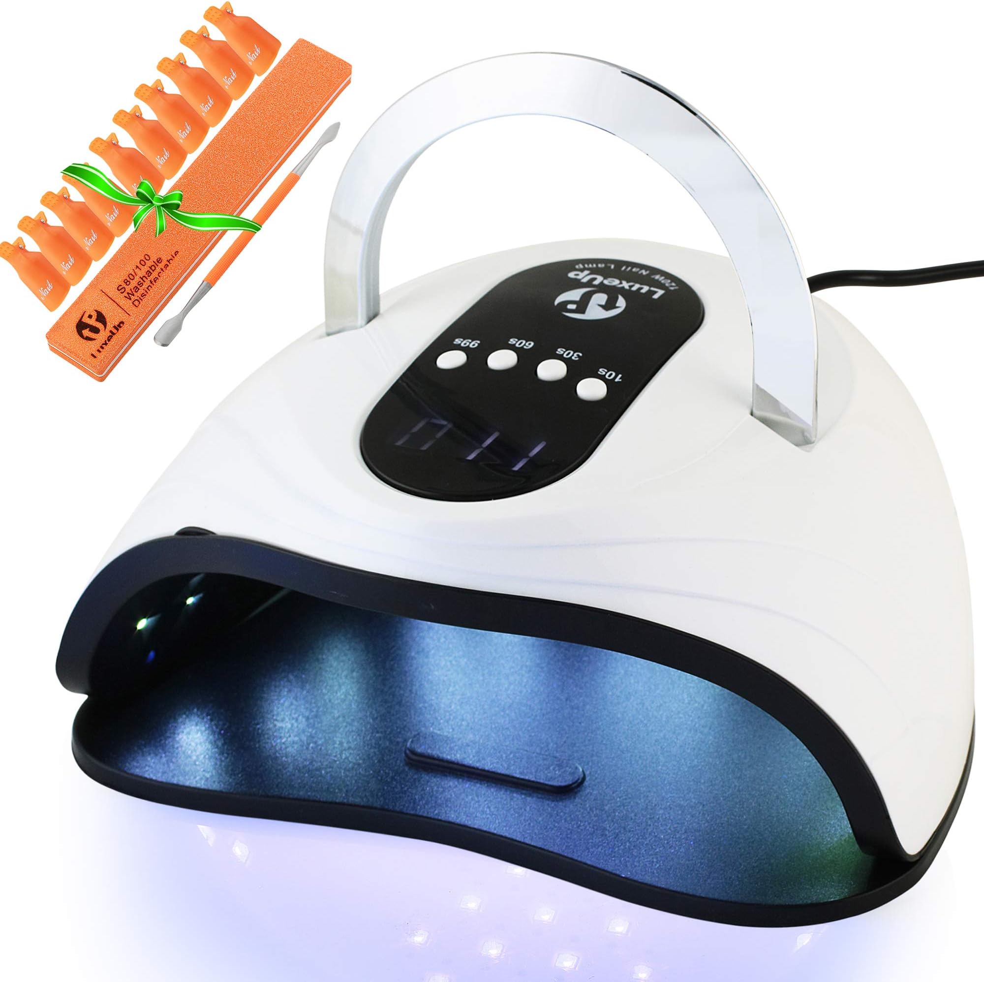 UV Nail Lamp Dryer 120W Upgraded Design | LED Curing Light Nail Art Lamp | Professional Dry Nail Lamp Set for Acrylic & Gel Polish