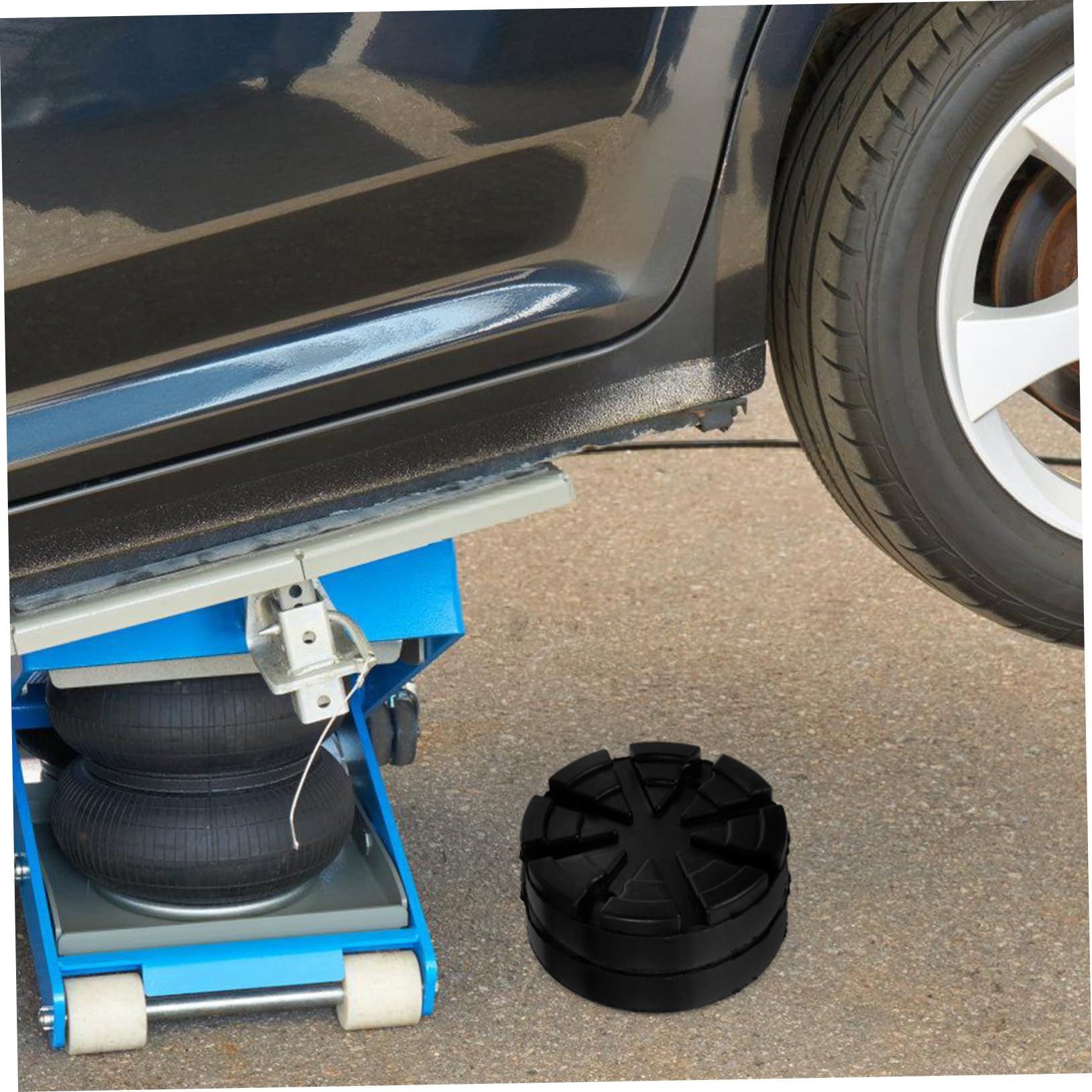 GANAZONO Cuscinetti in Gomma Per Cric Da Pavimento 2 Pezzi Antiscivolo Resistenti Per Sollevamento Veicoli Accessori Compatibili Martinetti Idraulici e Stabilizzatori Camper Rimorchio