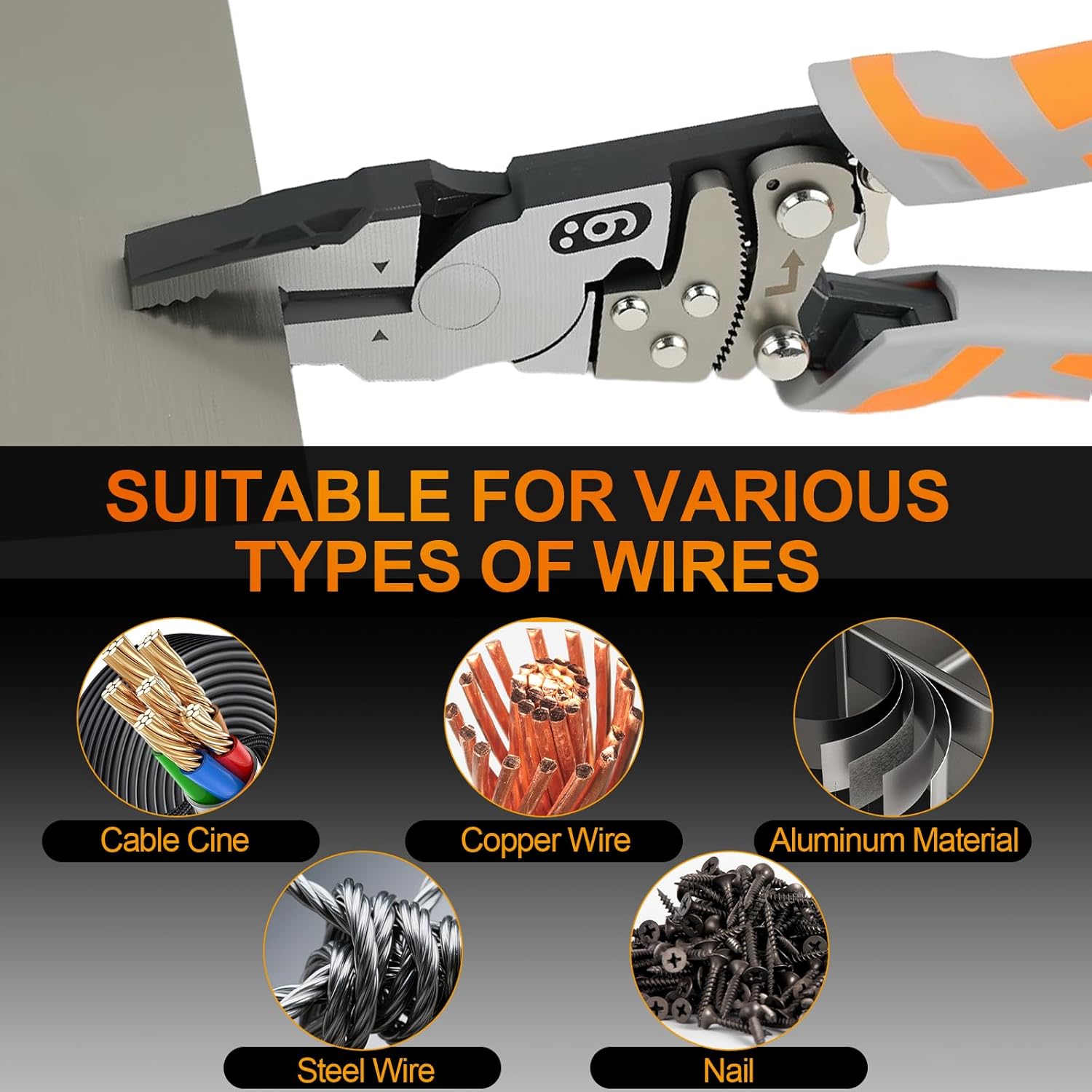 Ratchet Wire Plier - Cutting Pliers for Wire-Steel and Matel Wires, Forged from 55 steel, Locking Pliers Professional Handle
