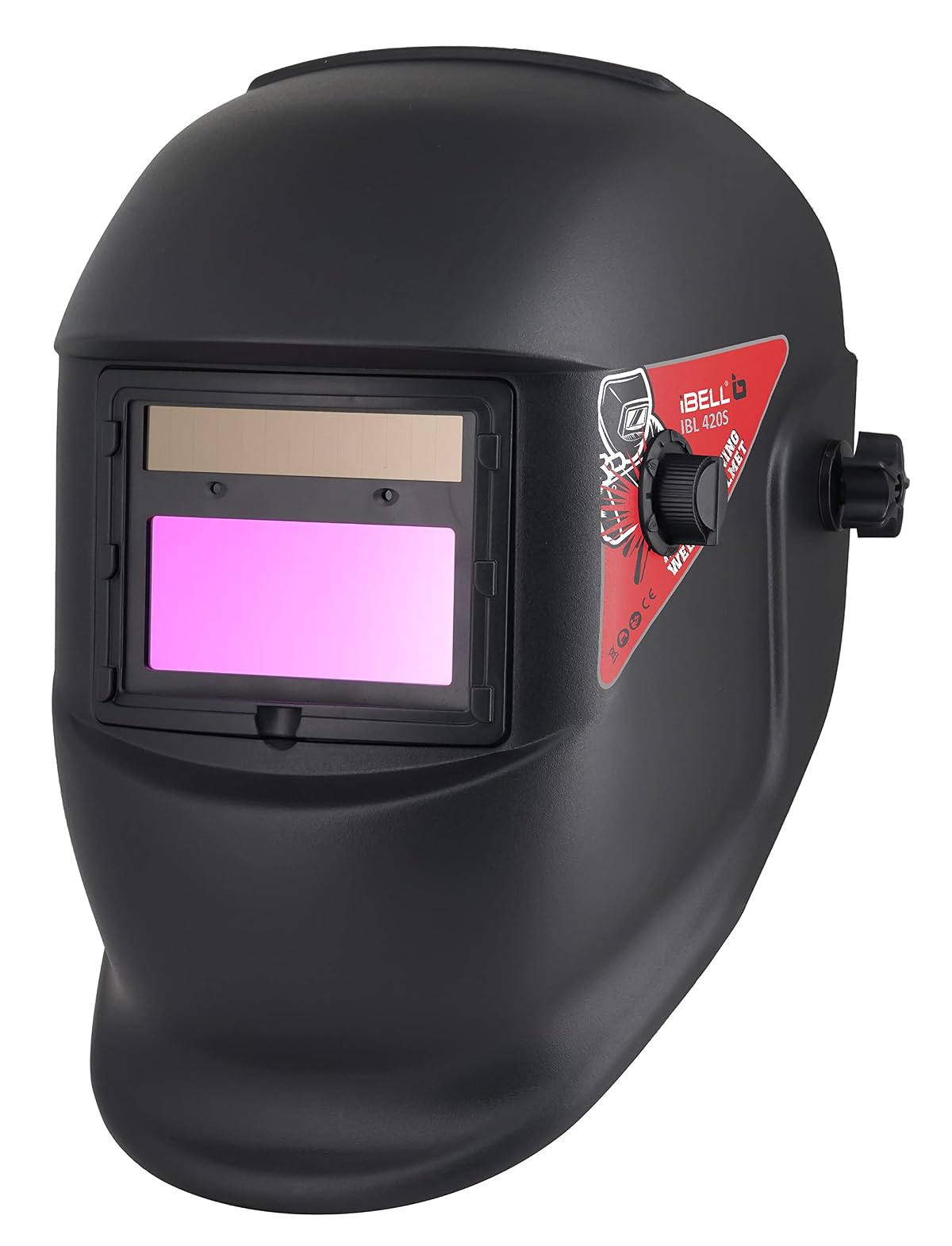 iBELL Auto Darkening Welding visor - non industrial IBL 420S – Solar & Battery