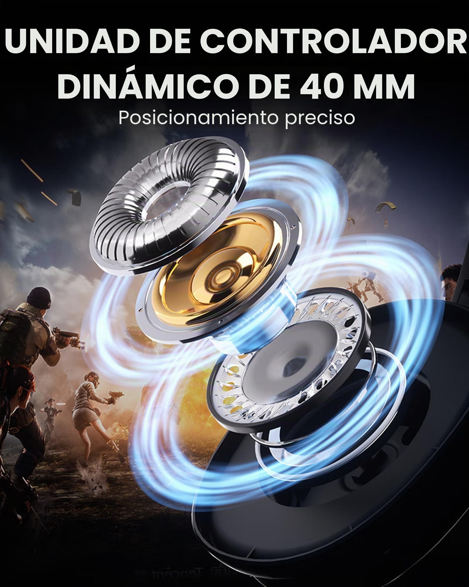 EPOMAKER X Aula G7 Pro Auriculares Inalámbricos con Micrófono con Cancelación de Ruido para Gaming, BT5.3&2.4GHz, Sonido Envolvente 7.1, 80H de Batería, RGB, Compatible con PS5/PS4/Switch/PC (Negro)