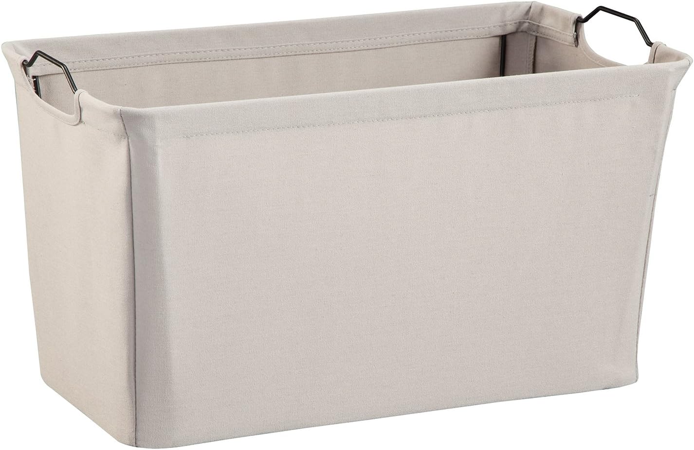 1623 Wide Wire Frame Fabric Bin, Light Gray