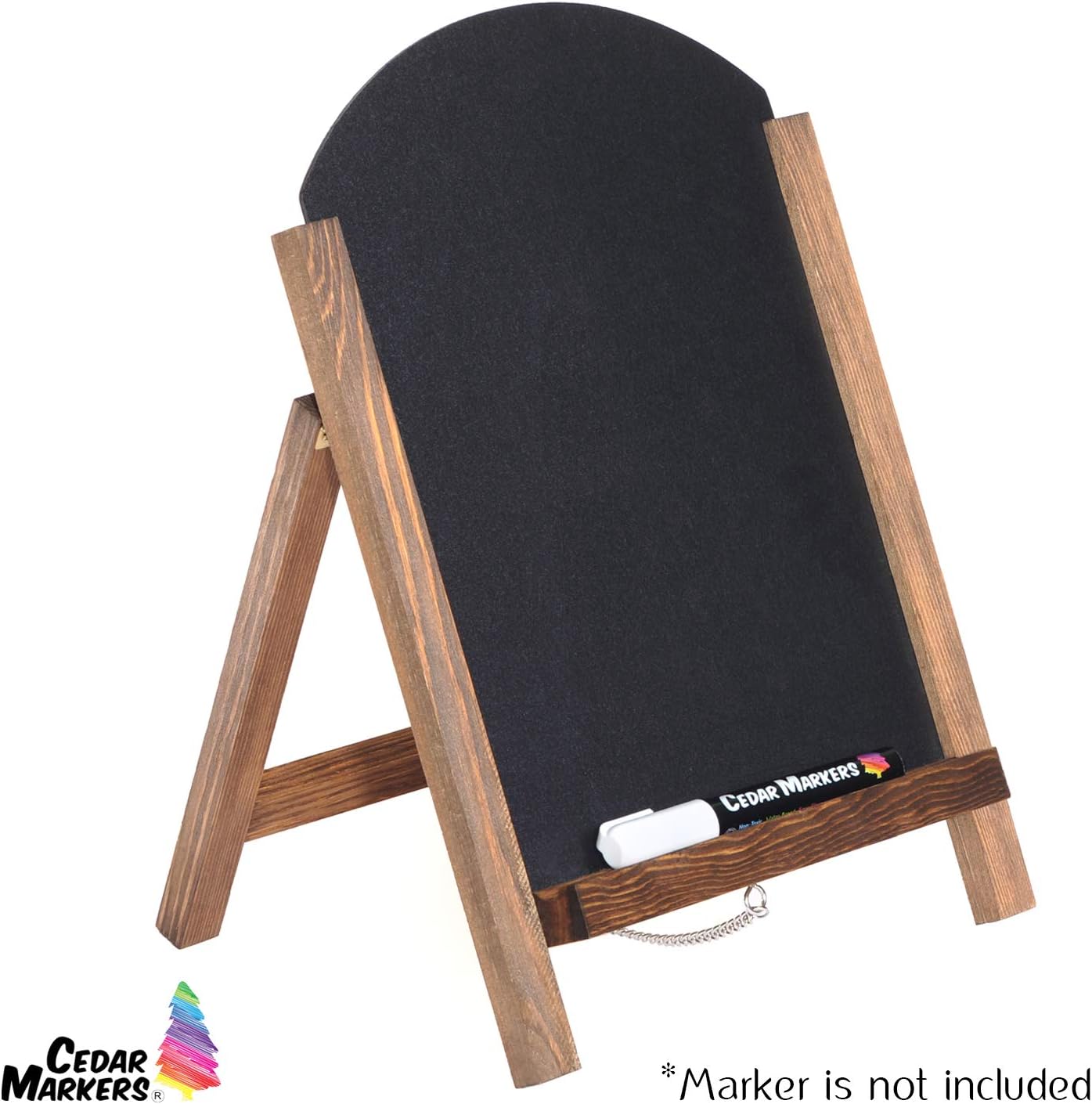 Cedar Markers 15"x10" Arc Shaped Chalkboard. Mini Chalkboard Signs with Chain. Erase Slate Chalk Board Perfect for Chalk Markers and Vintage Wedding and Kitchen Decoration (15"x10" Arc, Rustic Brown) : Home & Kitchen