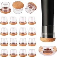 Vista 21 de 16 piezas de nuevos protectores de patas de silla para suelos de madera dura, protectores de patas de silla de silicona, protectores de suelo