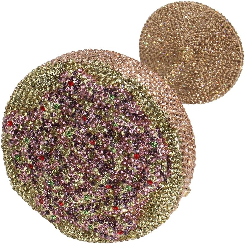 UMREN Women Flower Clutch Goblet Shape Rhinestone Evening Bag Floral Diamond Handbag Wedding Bridal Crystal Purse for Party - Image 4