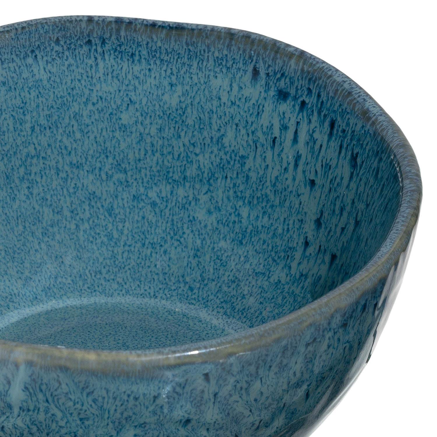Leonardo Matera 018582 Lot de 6 bols à dessert, à céréales, à collation, en céramique, passent au lave-vaisselle, bleu, Ø 12 cm, 380 ml
