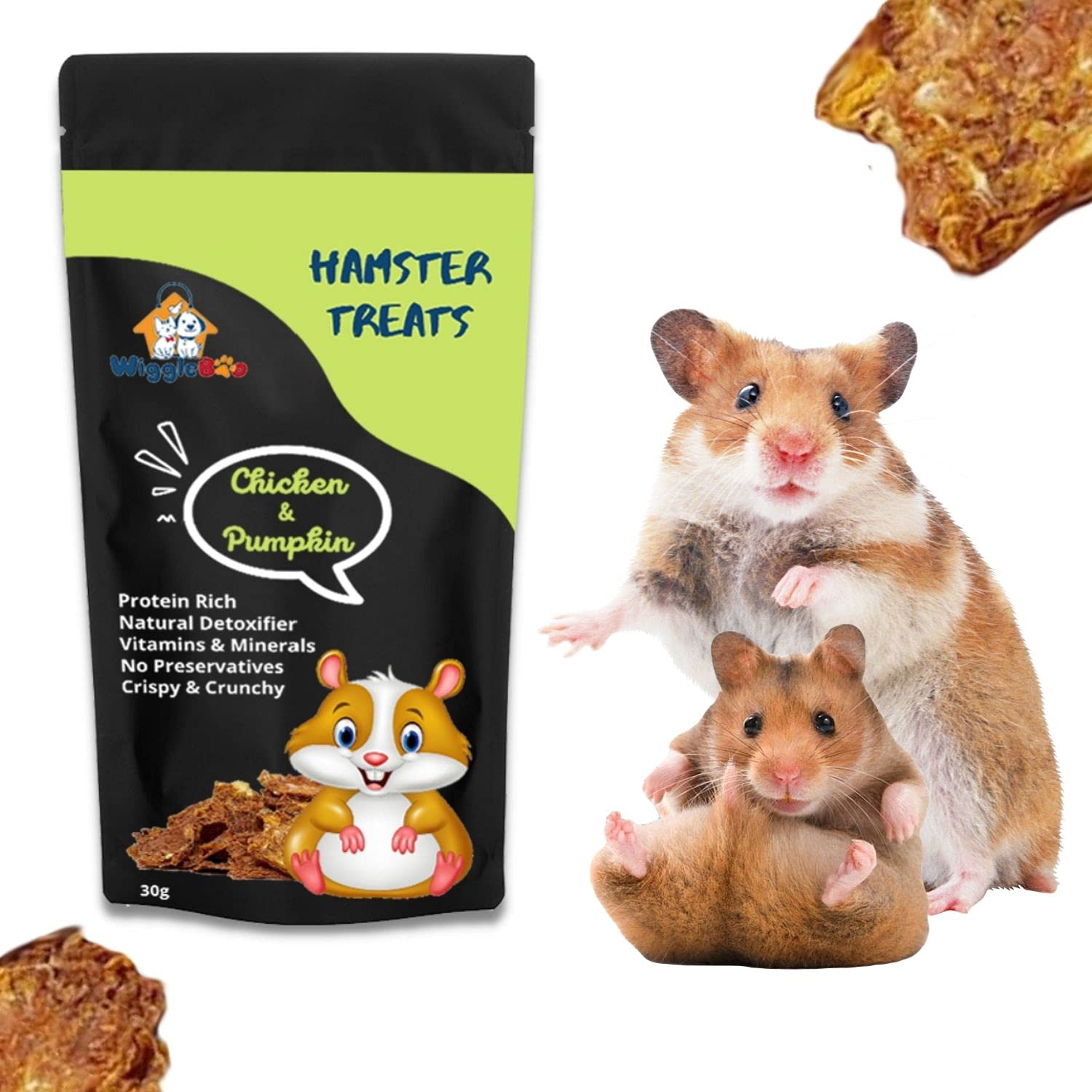 Wiggleboo Chicken & Pumpkin Hamster Treats Irresistible Flavor Fusion