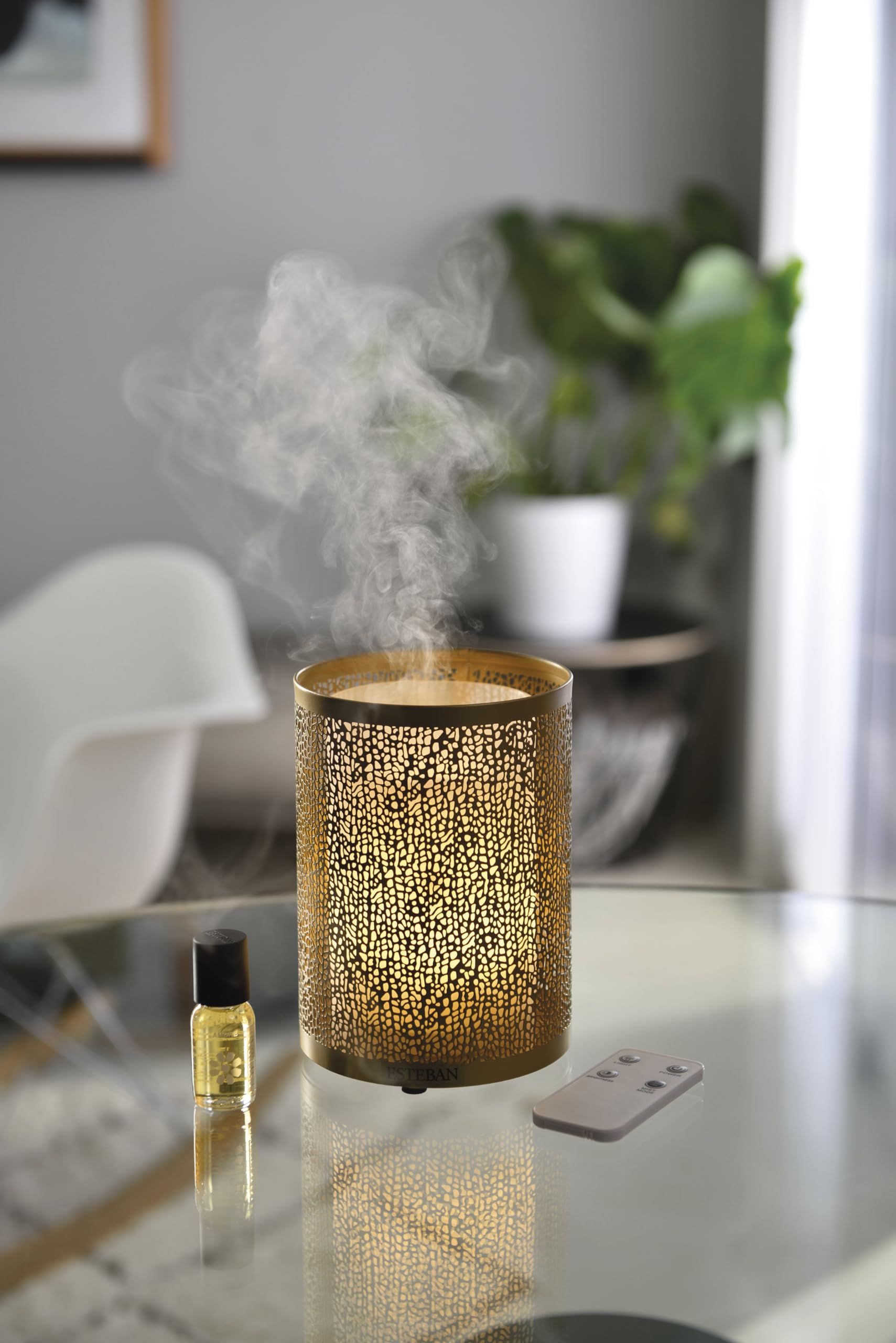 Esteban CMP-157 Diffuseur Brume de Parfum Édition Or et Lumière