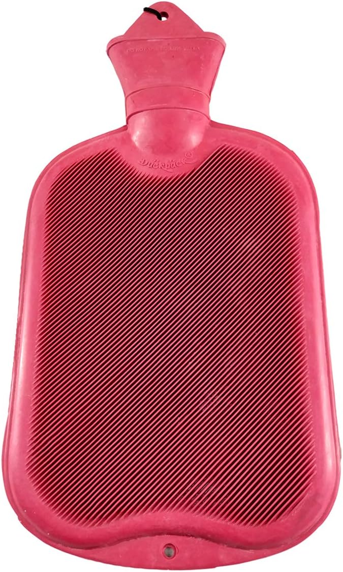 Duckback Original Pink Hot Water Bag For Pain Relief 1.5 Litres Large Bottle Leakproof With Metal Cap For Backpain, Neckpain, Stomachpain