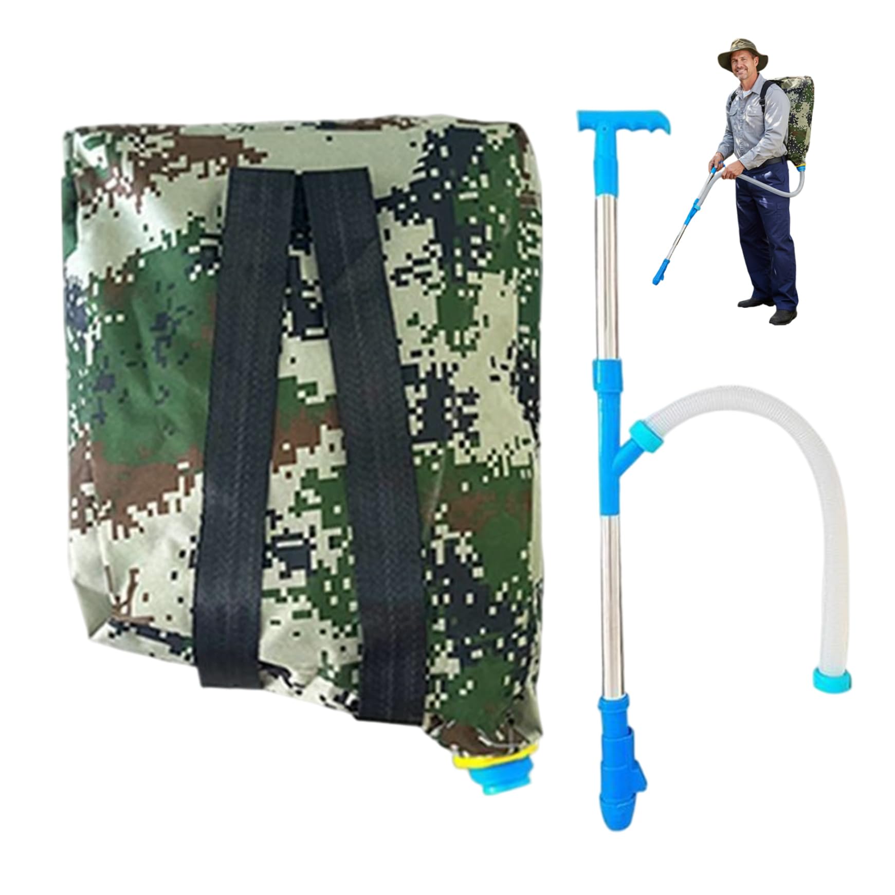 Spandiconcime per semi con zaino, applicatore manuale per fertilizzante per prato e giardino, strumento portatile per semi per mais, verdure, alberi da frutto