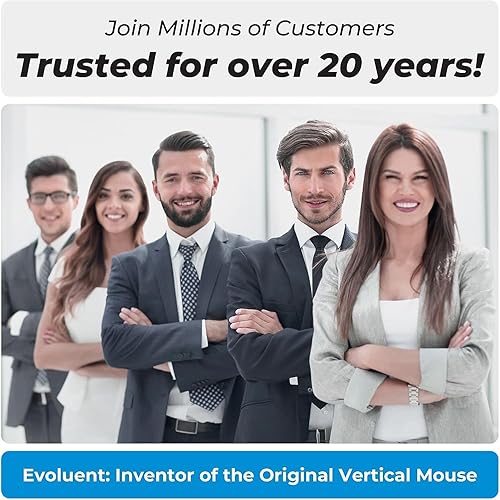 Miniatura 7 de Evoluent  Inventor del ratón vertical  VMDSW Ratón vertical ergonómico para mano derecha, tamaño pequeño, USB inalámbrico, esculpido para mayor