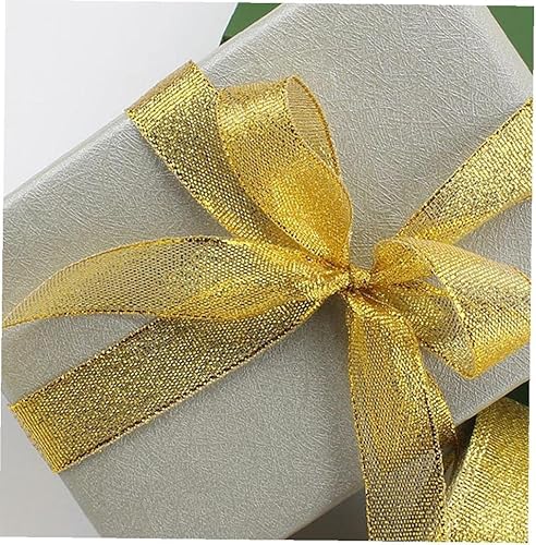 Miniatura 5 de Cinta dorada metálica con purpurina, 5 rollos de cinta de tela para coser, adornos artesanales, cinta decorativa para envolver regalos