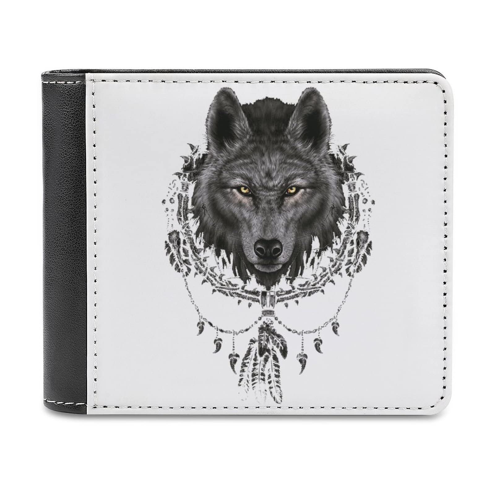 COACH ブラックオオカミ 二つ折り財布セット Amazon.co.jp: 財布 二つ折り財布 狼 ウルフ オオカミ レザー