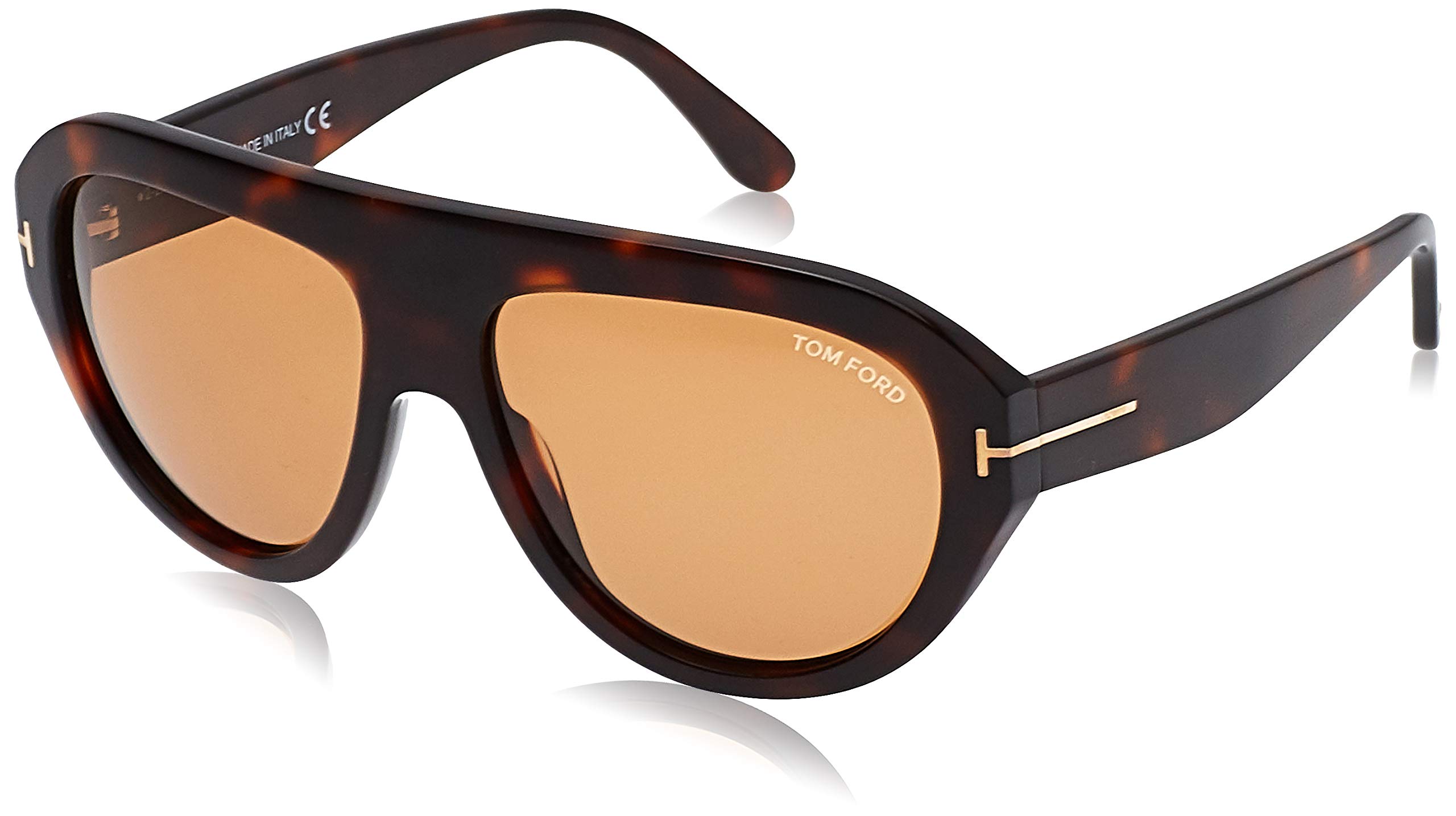 Tom Ford Oval Sunglasses TF589 Felix-02 56E Havana 59mm FT0589