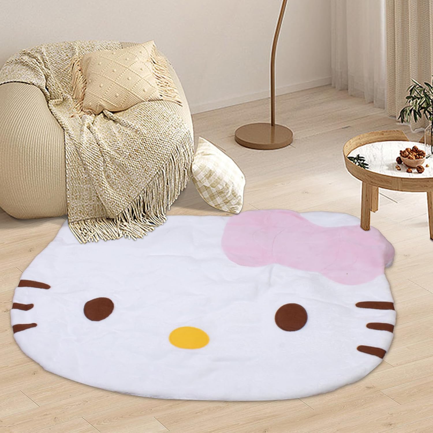 SUIZANY Cartoon Area Rug,Cute Kawaii Bedroom Decorative