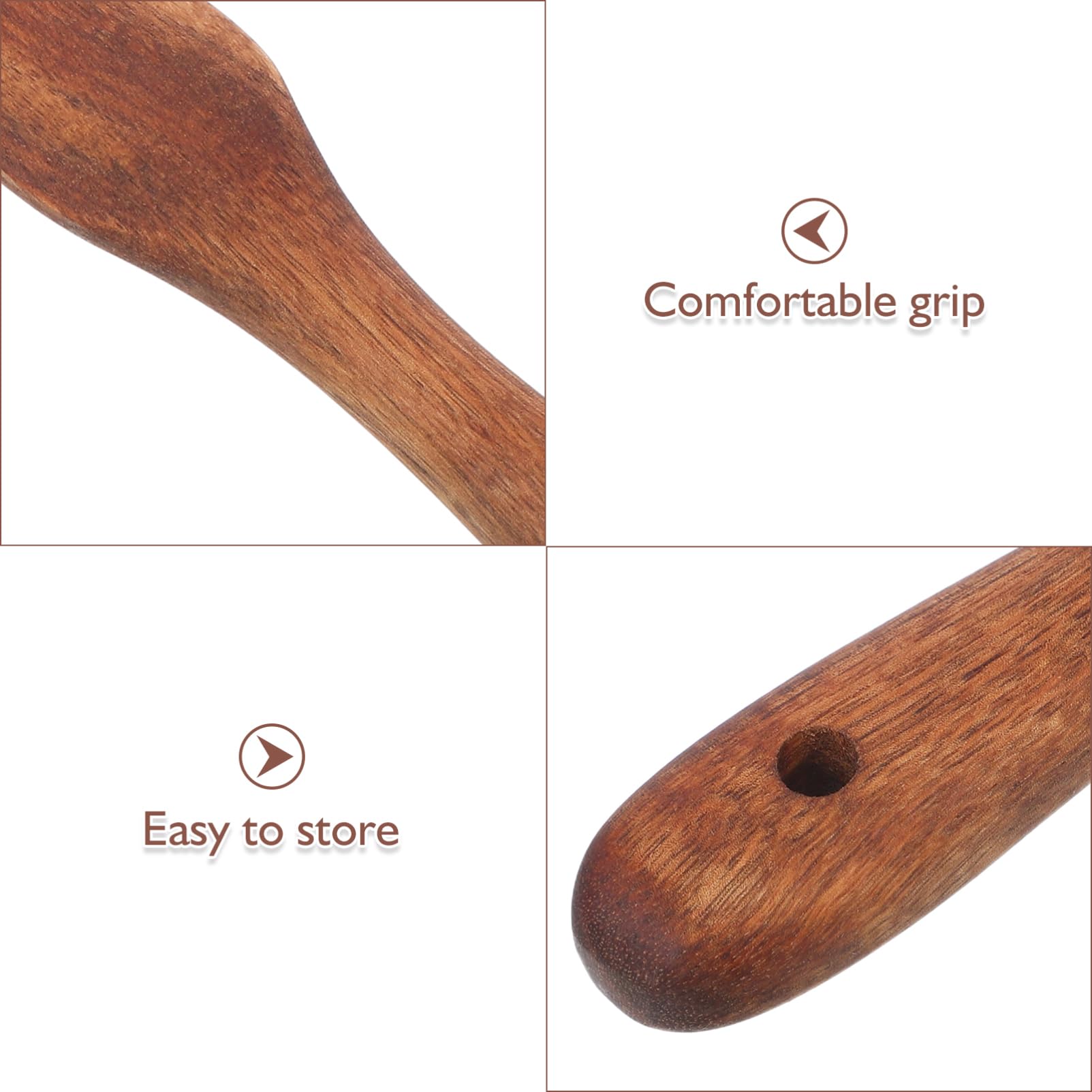 ABOOFAN 3 Piezas Remover de Madera de Acacia Batidor de Pan Utensilios de Cocina de Madera Varilla para Remover Masa Madre Herramienta para Mezclar Pan Herramientas de Cocina Varilla