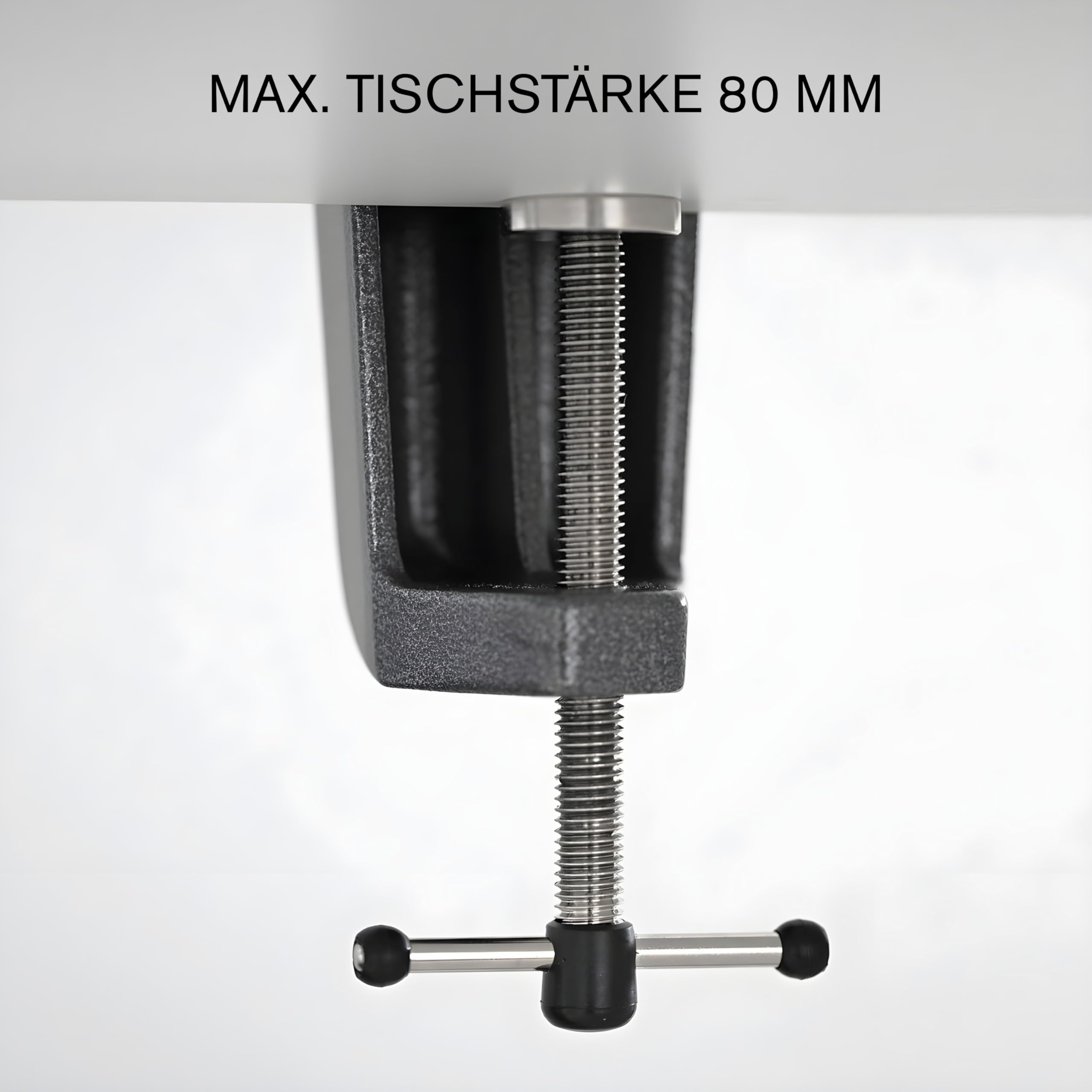 BERNSTEIN Spannfix Kugelgelenk Schraubstock Drehbar 360° + 45° Neigbar | Zum Anklemmen | Ganz aus Stahl geschmiedet | Unzerbrechlich | Höchste Präzision