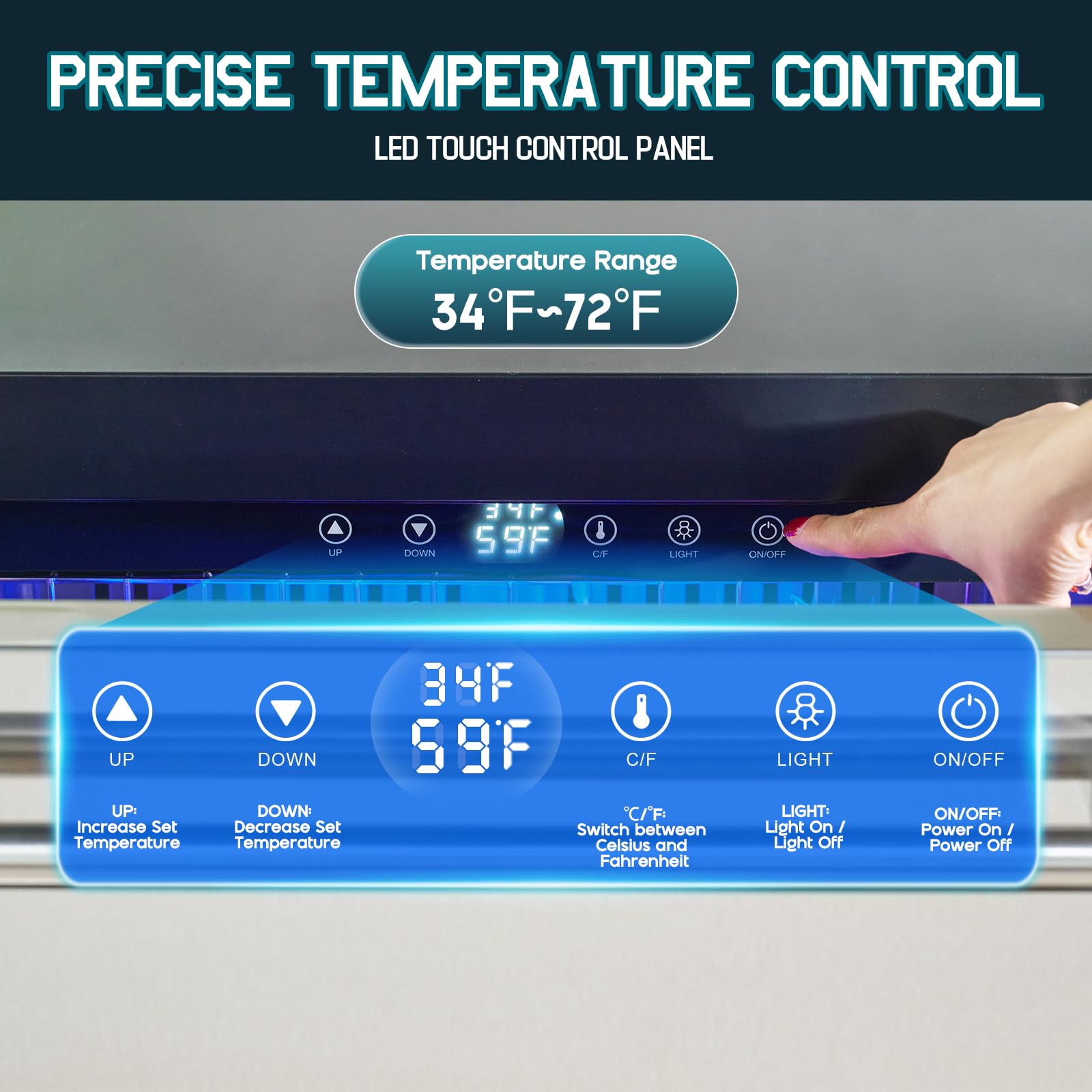 Albott 24 Inch Under Counter Drawer Fridge – Stainless Steel Beverage Refrigerator with Dual Drawers, LED Touch Control, Adjustable Storage, Frost-Free, Low Noise, 34-72℉, for Indoor or Outdoor Use on Fridge.com