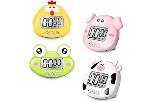 4-Piece Animal Timer Ensemble: Enhance Your Kitchen with Whimsical Timekeeping