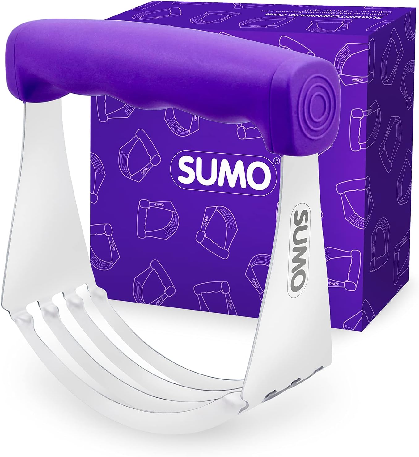 SUMO Pastry Cutter Tool - Heavy Duty Stainless Steel, Dough Blender with Comfortable Handle, Dishwasher Safe (Purple): Home & Kitchen