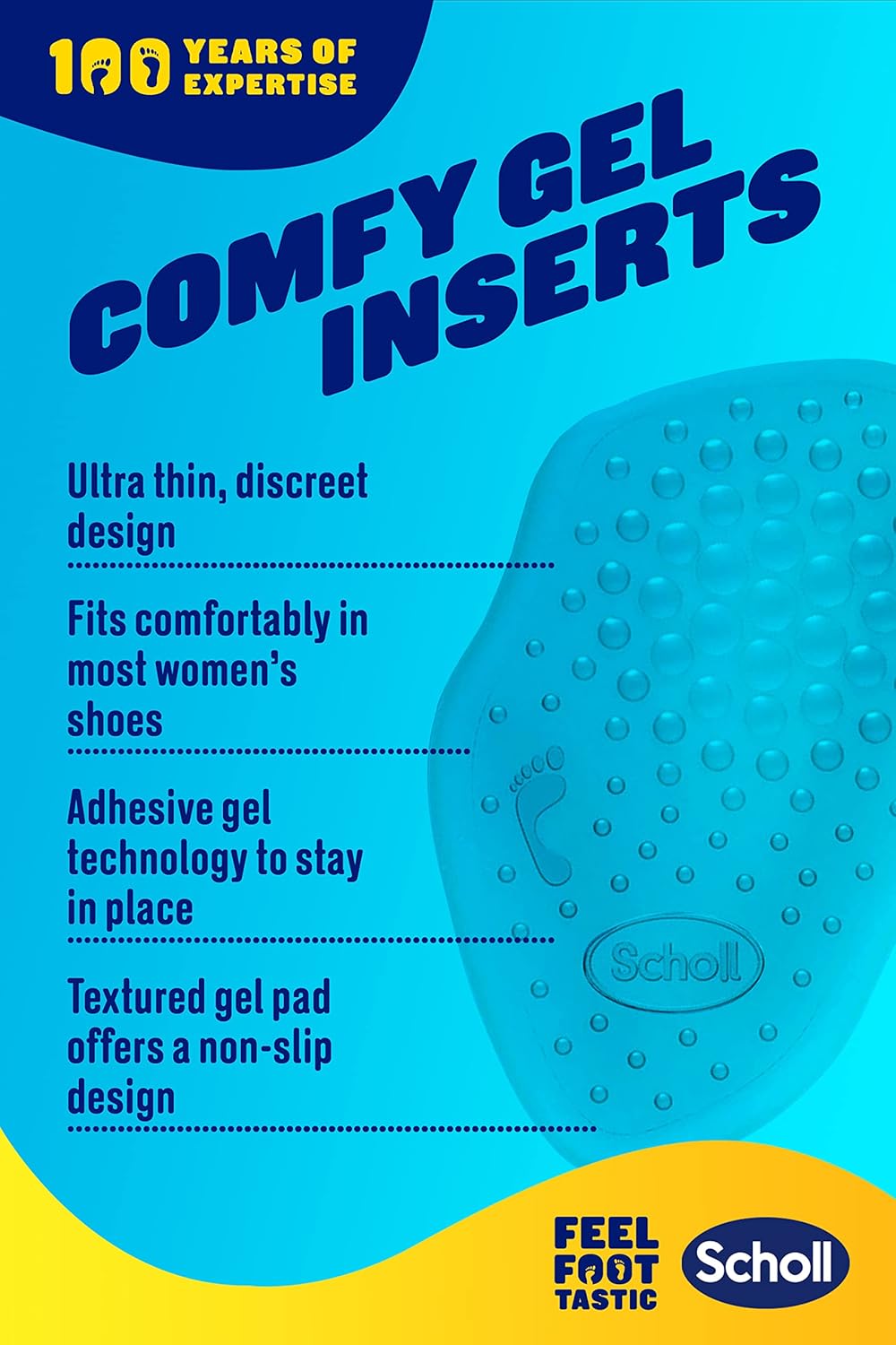 Scholl Party Feet Ball of Foot Gel Cushions with GelActiv technology, Non-slip, Help prevent foot pain - Suitable most shoes including high heels and stilettos. Universal size, 1 pair of cushions 4 71ErndeeGqL. AC SL1500